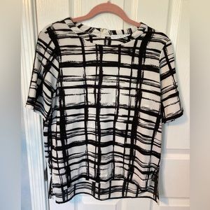 Potters Pot black and white blouse